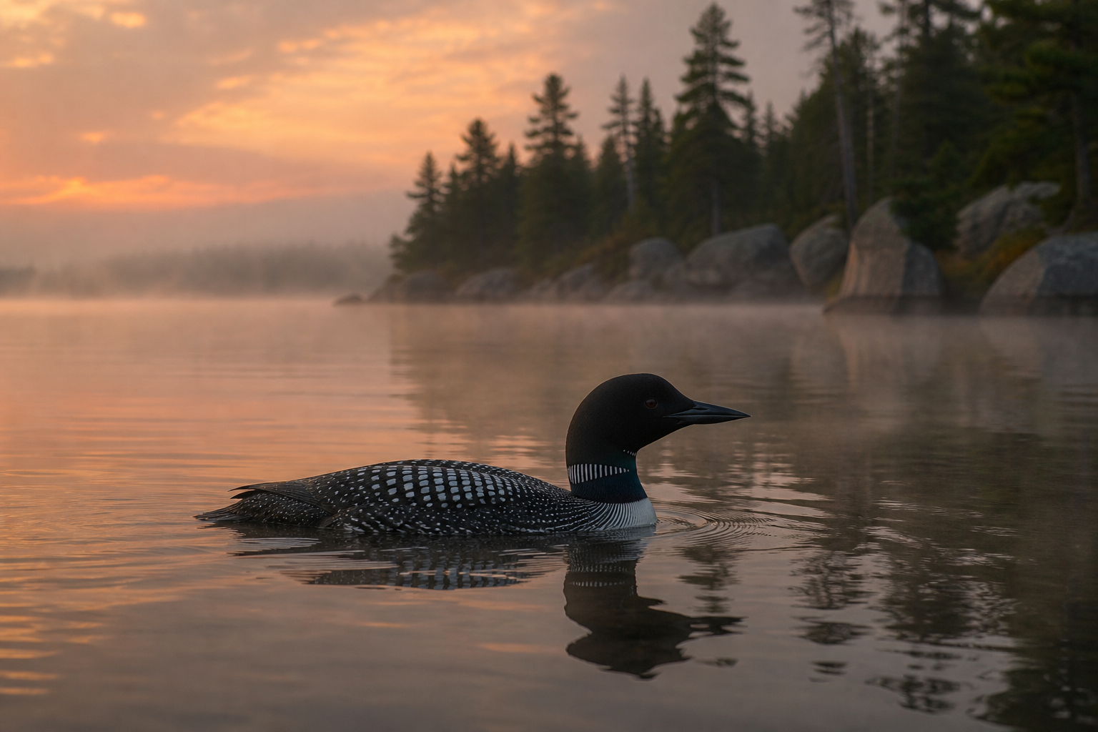 Loon, the Ontario shore bird